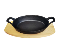 MY REAL IRON COOK MC2154W Сковорода чугун литые ручки на подставке 16 см