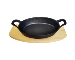 MY REAL IRON COOK MC2154W Сковорода чугун литые ручки на подставке 16 см