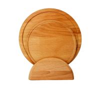 Хозяюшка Комплект 2 доски разделочные бук круглые на стойке 30-7