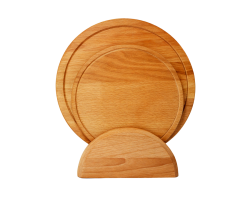 Хозяюшка Комплект 2 доски разделочные бук круглые на стойке 30-7