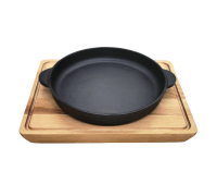 MY REAL IRON COOK MC2140W Сковорода чугун литые ручки на подставке 14 см