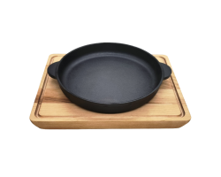 MY REAL IRON COOK MC2140W Сковорода чугун литые ручки на подставке 14 см