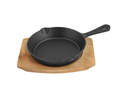 MY REAL IRON COOK MC2164W Сковорода чугун литая ручка на подставке 15 см