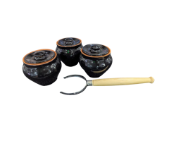 Вятская Керамика Набор горшков (3) 0,5л НБР ВK-1/3Ч