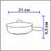 Керамическая посуда для запекания 14 см. 1 ручка VINCI C06614VI с крышкой CCP14SO