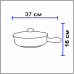 Керамическая посуда для запекания 28 см. 1 ручка VALDELSA C06628BM с крышкой CCP28BM