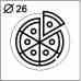 Керамическое блюдо для пиццы 26 см TERRECOTTE LOTTI - VOLTERRA - TA03926MA