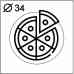 Керамическое блюдо для пиццы 34 см TERRECOTTE LOTTI - VOLTERRA - TA03933MA