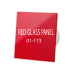 Панель для вытяжных вентиляторов Airroxy DRIM "RED GLASS PANEL 01-173"