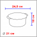 Круглая форма для запекания 24 см ESPRIT DE CUISINE - 053024020