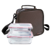 Термо-сумка ланчбокс + контейнеры ( 570мл + 840мл ) - BASIC - GRIS - IRIS - 9240-TX