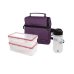 Термо-сумка ланчбокс + контейнеры ( 600мл + 800мл ) + Бутылочка 350мл - OPTIMAL - LILA - IRIS - 9632-TX