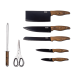 Стальные ножи с каменным покрытием и акриловой подставкой - 8 пр. NAVA - NATURE - 10-167-004