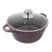 Кастрюля литая со стеклянной крышкой Доломит Традиция 24см 3,0л ТД5233