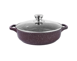Жаровня литая со стеклянной крышкой Доломит Традиция 26см 3,0л ТД9263