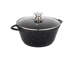 Кастрюля литая со стеклянной крышкой Гранит Плюс Традиция 24см 3,0л ТГП5233И