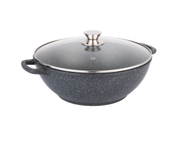 Казан литой со стеклянной крышкой Кристалл Традиция 28см 4,0л ТКР0283И