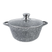 Кастрюля литая со стеклянной крышкой Мрамор Традиция 24см 3,0л ТМ5233
