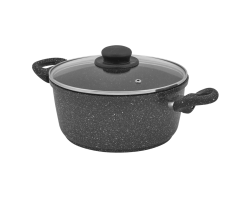 Кастрюля литая со стеклянной крышкой Престиж Традиция 24см 3,0л ТП5233И